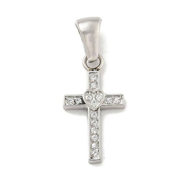 304 Stainless Steel Cubic Zirconia Pendants