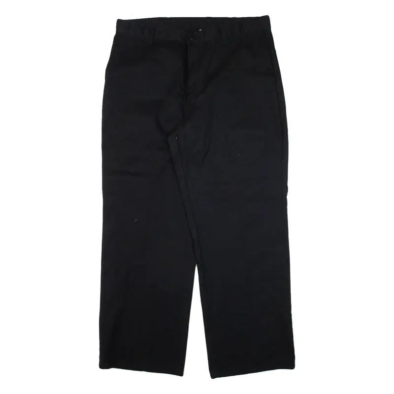 DICKIES Workwear Mens Trousers Black Relaxed Straight W36 L30