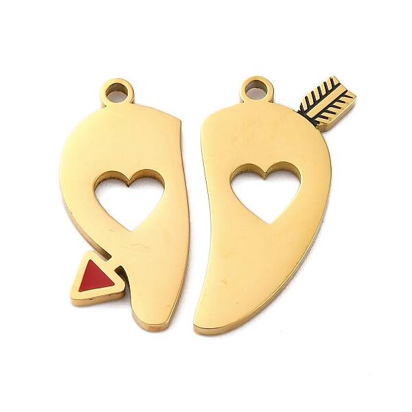 304 Stainless Steel Enamel Split Pendants