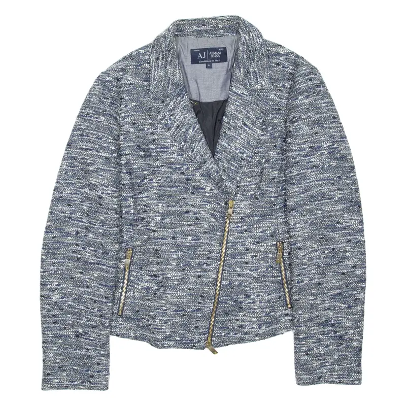 ARMANI JEANS Womens Overcoat Coat Grey S