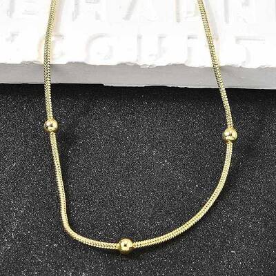 3MM Brass Round Ball Snake Chain Necklaces
