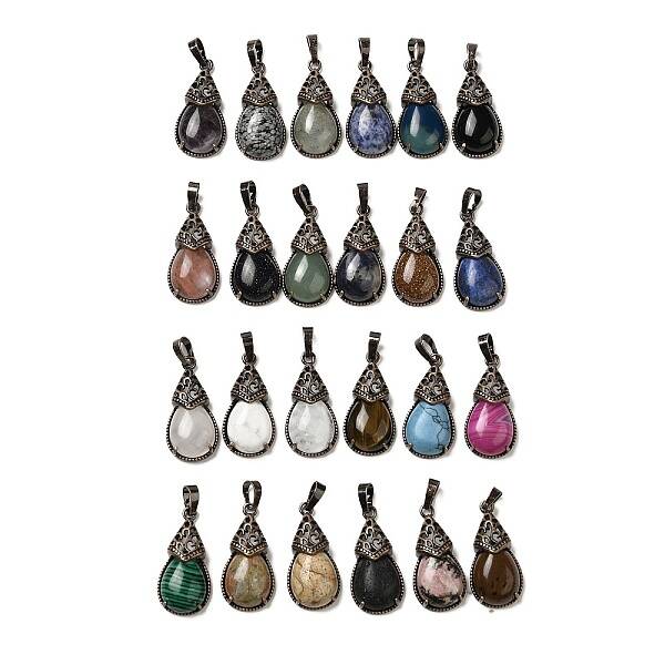 Natural & Synthetic Mixed Gemstone Pendants