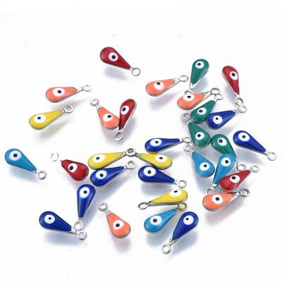 304 Stainless Steel Enamel Charms