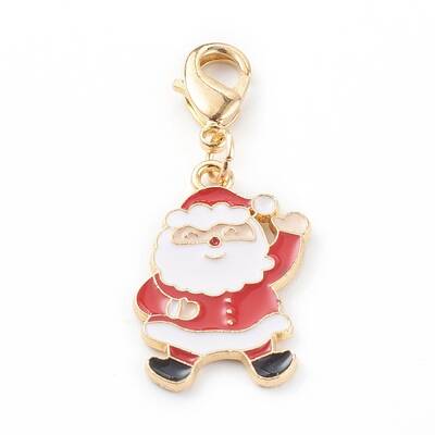 Christmas Themed Alloy Enamel Pendants