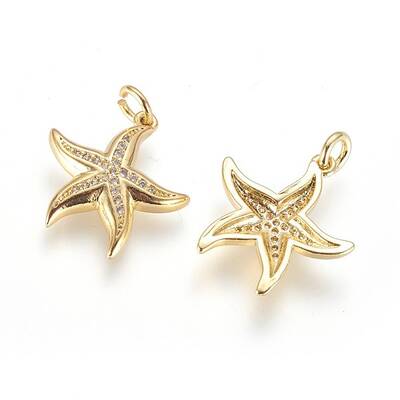 Brass Micro Pave Cubic Zirconia Pendants