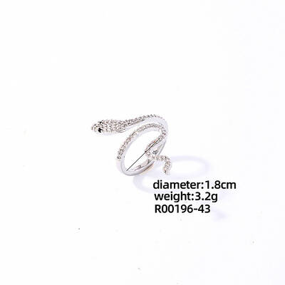Snake Platinum Brass Cuff Ring
