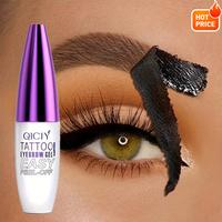 QICY Easy Peel-Off Eyebrow Gel - Waterproof, Sweatproof, Long-Lasting Tint in Black/Brown, Film Forming, Medium Coverage for ...
