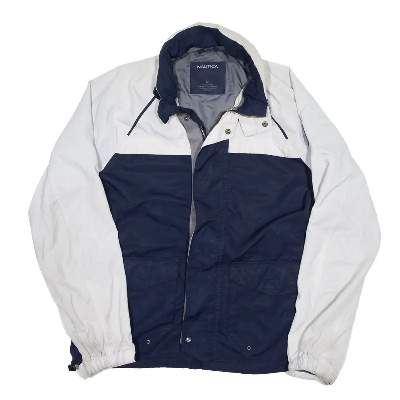 NAUTICA Shell Jacket Blue Nylon Mens L