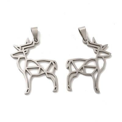 Non-Tarnish 201 Stainless Steel Origami Pendants