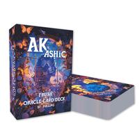 Akashic Oracle Card Deck, 1 Box Truth Oracle Card Games for Beginners, Energy Healing Oracle Cards Game Props for Party Festi...