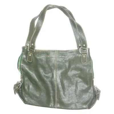 Womens Shoulder Bag Green Leather