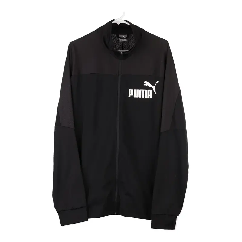 Puma Track Jacket - XL Black Cotton