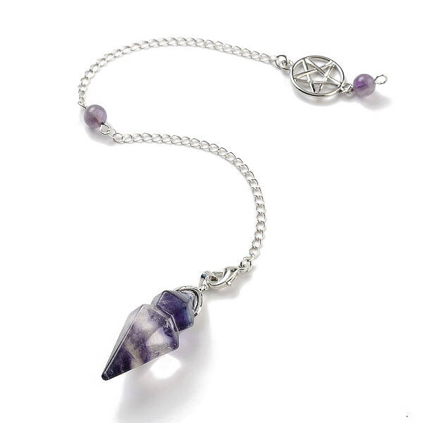Natural Fluorite Pointed Dowsing Pendulums