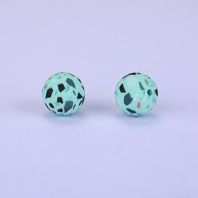Printed Round Silicone Focal Beads