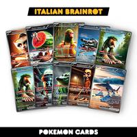 Italian Brainrot Pokemon - Custom Holographic Fan-Art Cards - Hilarious Affordable Gift for Meme & Pokemon Fans