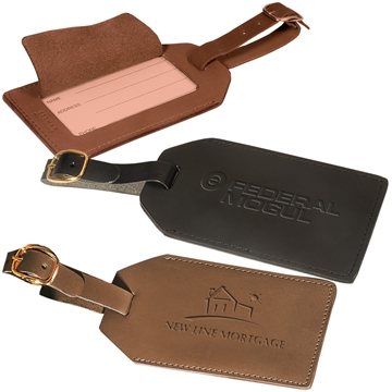150 Custom Leeman Grand Central Luggage Tag Sueded Leather - ...
