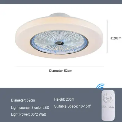 Simple Modern Home Quiet With Electric Fan | Color: Design2 | Electrical outlet: 110V | quantity: Remote control