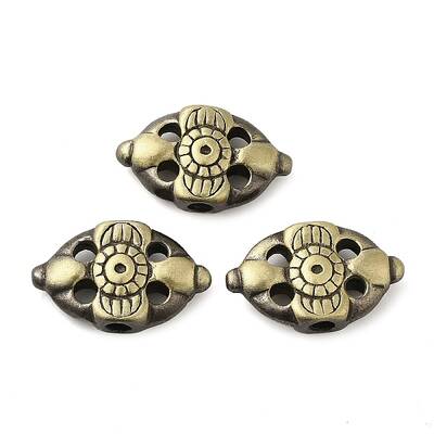 Tibetan Style Rack Plating Brass Bead