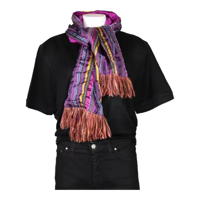 Etro Striped Scarf - No Size Purple Silk