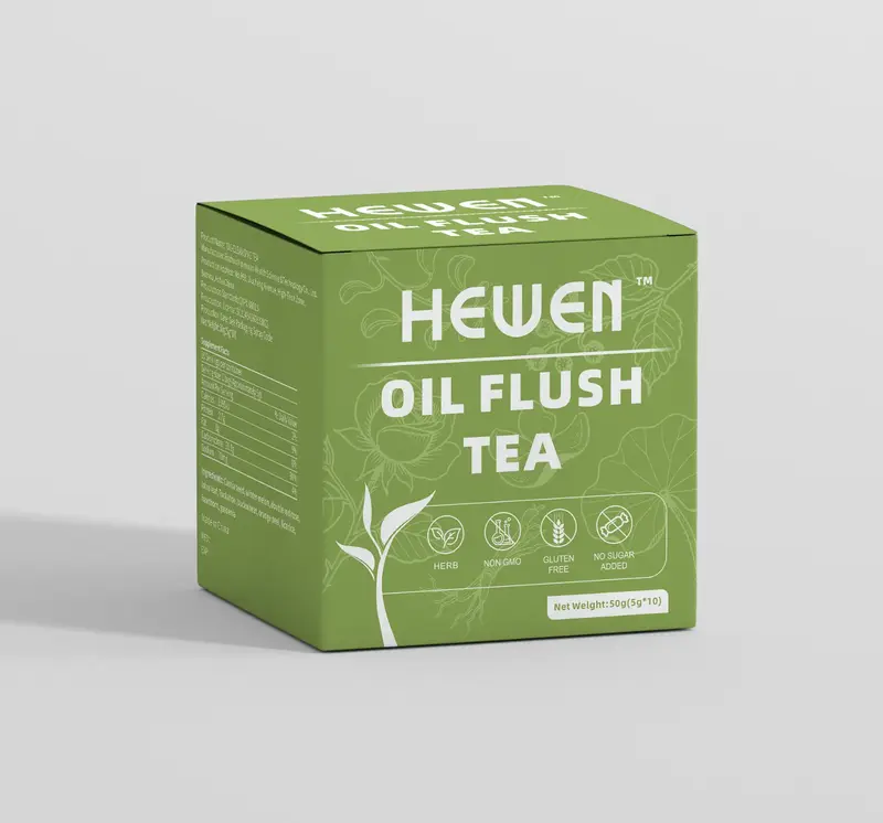 HEWEN Oil Flush Tea - Gentle Essence of Herbs 10-Pack Box - Pure Ingredients No Sugar Added Ambient Tea with Natural Herbal I...