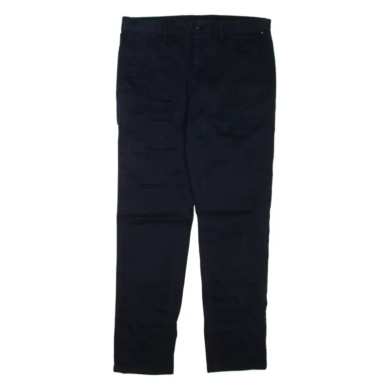 TOMMY HILFIGER Chino Mens Trousers Blue Regular Tapered W32 L30