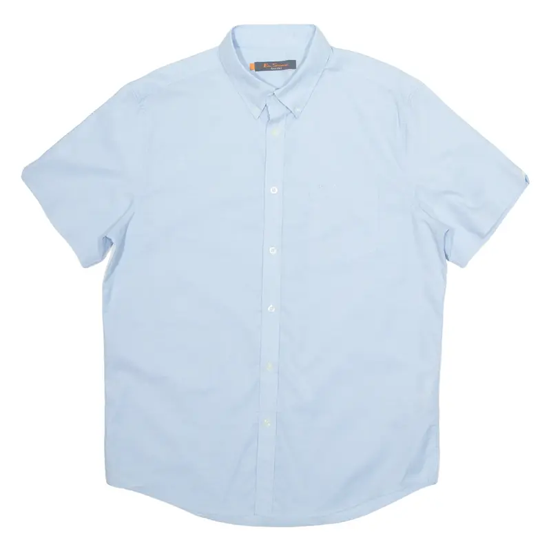 BEN SHERMAN Mens Plain Shirt Blue L