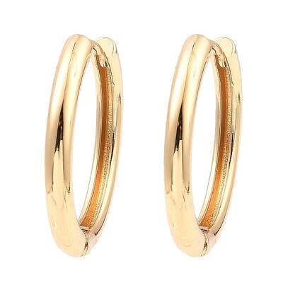 Brass Huggie Hoop Earrings