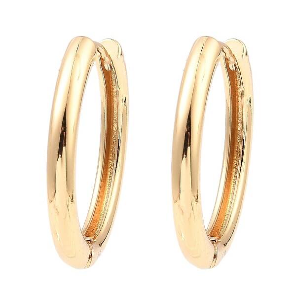 Brass Huggie Hoop Earrings