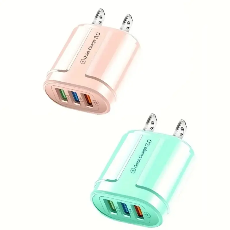 Wall Charger with 3 USB Ports, USB Charging Adapter, Multi-functional Charging Adapter for Phone Tablet