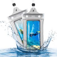 Waterproof Phone Pouch, 2 Counts Clear Waterproof Cell Phone Case Lanyard for iPhone Galaxy S22 S23 Up To 7\