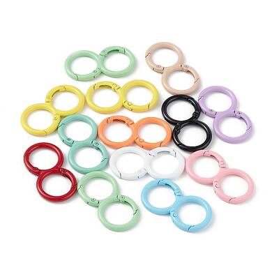 Spray Painted Alloy Spring Gate Rings