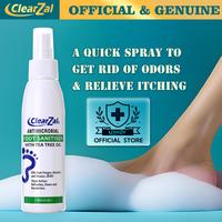 ClearZal Foot Sanitizer Spray with Tea Tree Oil, 4-Ounce Bottle,Shoe Deodorizer & Foot Odor Eliminator Spray,Prevents Embarra...