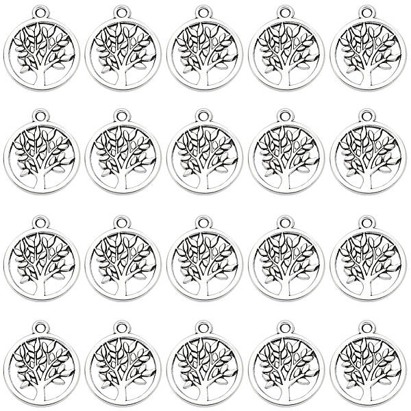 100Pcs Tibetan Style Alloy Pendants