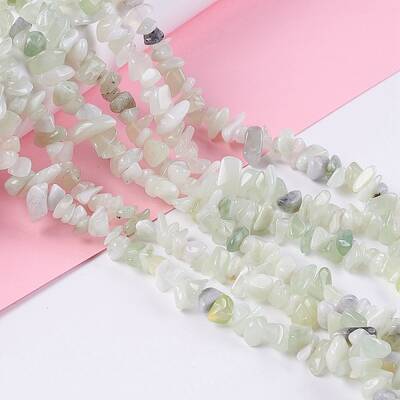 Natural New Jade Chip Bead Strands