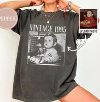 Personalized 30th Birthday Shirt, Custom Photo Year Vintage 1995 Comfort Colors Shirt, Custom Year Birthday Shirt, 30th 40th ...