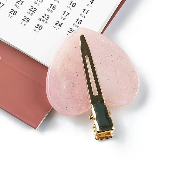 Valentine's Day Heart Acrylic Alligator Hair Clips