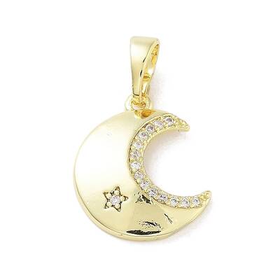 Brass Micro Pave Cubic Zirconia Pendants