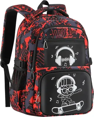 School Backpack for Boys Backpacks for Kids Camo Bookbag Teens Middle School Bags Waterproof Travel Backpack