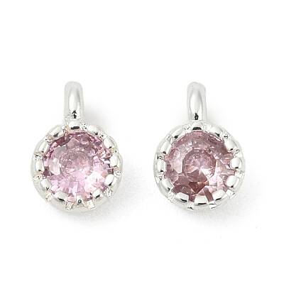 Brass Pave Cubic Zirconia Pendants