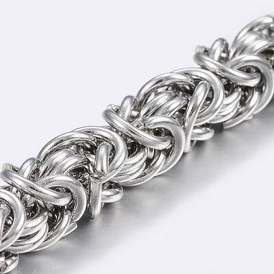 Tarnish Resistant 304 Stainless Steel Byzantine Chain