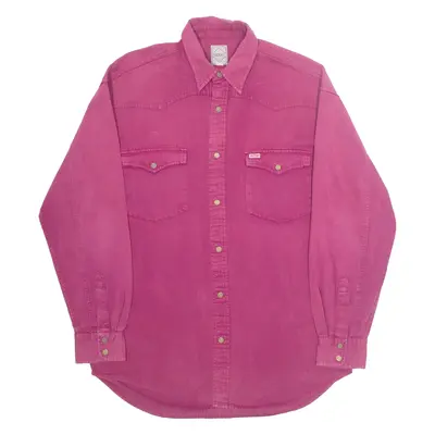 TEDDYS Mens Denim Shirt Purple Long Sleeve M