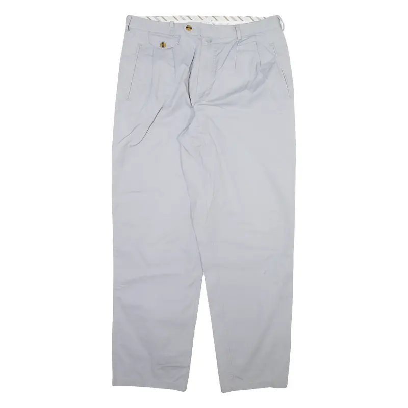 Mens Trousers Grey Relaxed Straight W32 L30