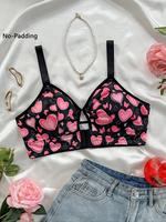 【Plus Size】 Wireless Push Up Bra, Casual Comfy Breathable Bra for Daily Wear, Women's Lingerie for All Seasons, Clothes