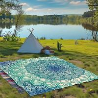 Boho Style Mandala Pattern Picnic Mat, Washable Picnic Blanket, Outdoor Camping Mat, Beach Mat, Picnic Mat for 2-8 People