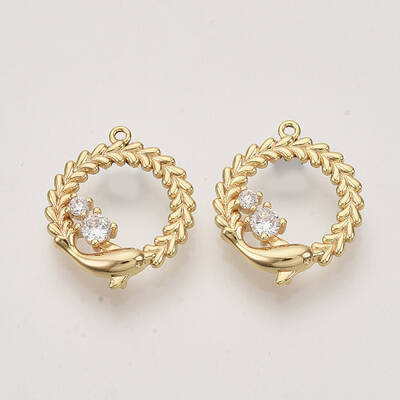 Brass Cubic Zirconia Links connectors