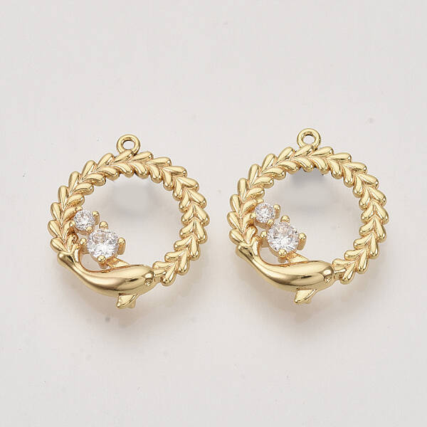 Brass Cubic Zirconia Links connectors
