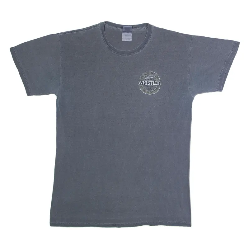 GILDAN Whistler Mens T-Shirt Blue Crew Neck M