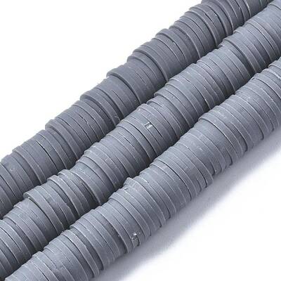 Flat Round Handmade Polymer Clay Beads