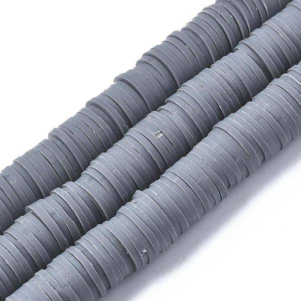 Flat Round Handmade Polymer Clay Beads