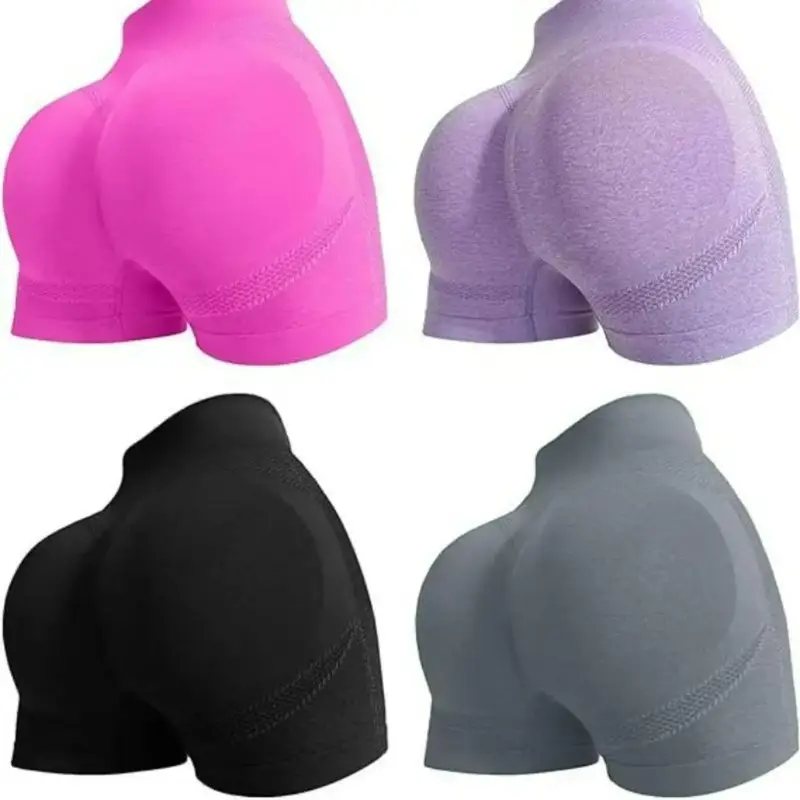 OVESPORT Women's High Waist Gym Shorts, Biker Athletic Workout Shorts,Yoga Exercise Supportive Compression Short